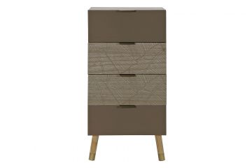 CASSETTIERA MDF C/FOGLIE NATURALI 42X33X86CM