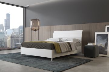 LETTO MATRIM. HUGO BIANCO FRASS C/CONT 10230110