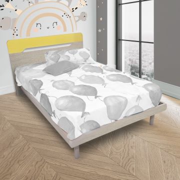 LETTO FLY 1 PIAZZA E 1/2 CON GIROLETTO CENERE WOOD