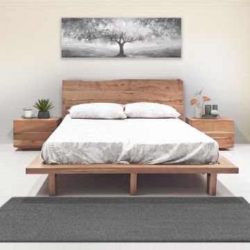LETTO MATRIMONIALE CON GIROLETTO IN LEGNO SHEESHAM 
