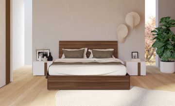 LETTO MATRIMONIALE CONTENITORE MOD. COLORADO JAVA NOCE