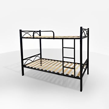 LETTO A CASTELLO BUNK METALLO NERO 