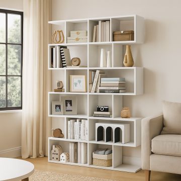 LIBRERIA MOD. DOUBLE CM 149.8X37.4 H. 214.8 OSSIDO BIANCO