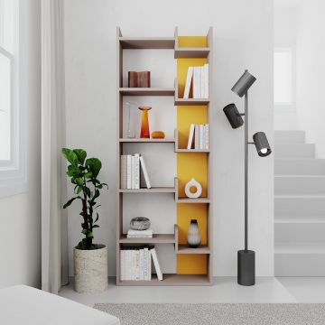 LIBRERIA OPPA LIGHT MOCHA E MUSTARD