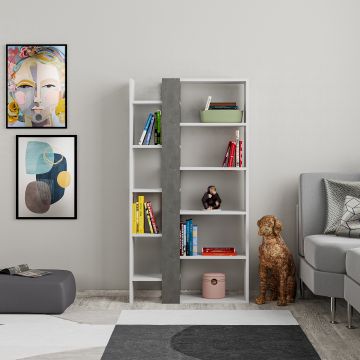 LIBRERIA LIFT BIANCO E RETRO GRAY