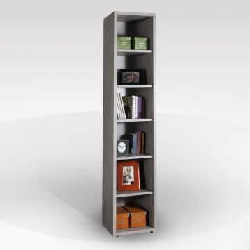 LIBRERIA IN LAMINATO CEMENTO CM 44X36 E H 217