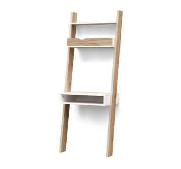 LIBRERIA E SCRITTOIO BIANCO CON 3 RIPIANI