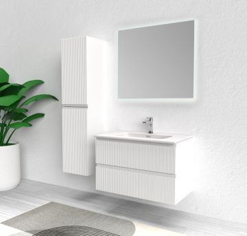 COMPOSIZIONE BAGNO MOD. LINE BIANCO CANNETTATO