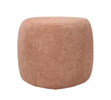 POUF TRIANGOLARE CM 46X46 H 42CM IN TESSUTO EFFETTO BOUCLE' TERRACOTTA