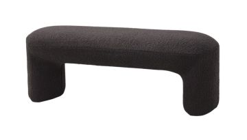 PANCA CM 110X45 H. 40 IN TESSUTO EFFETTO BOUCLE' ANTRACITE