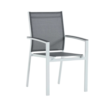 SEDIA ALLUMINIO E TEXTILENE 56X63 H89CM