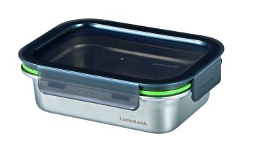 CONTENITORE RETTANGOLARE STS IN ACCIAIO INOX 17.5X13 H. 5.5CM 600ML