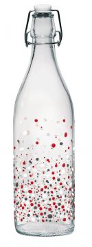 BOTT.LORY 1LT C/TAPPO BIANCO DEC.MURANO ROSSO OKT