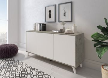 CREDENZA BETON E RUSTICA