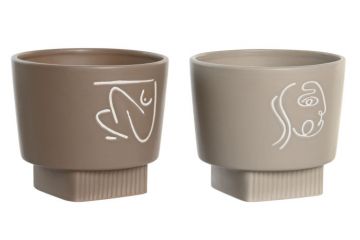 VASO IN CERAMICA 15,5X15,5X14CM ASSORTITO