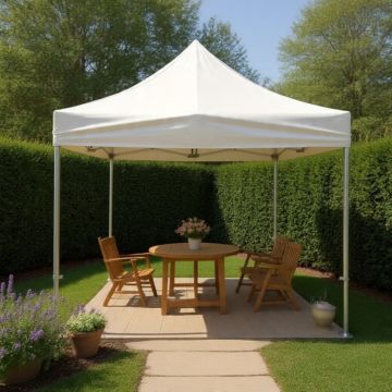 GAZEBO ESTENSIBILE IN ACCIAIO 3X4MT BIANCO