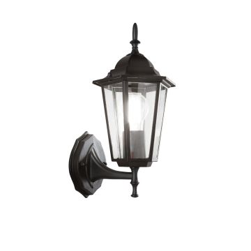 APPLIQUE DA ESTERNO UPLIGHT MILANO NERO IN ALLUMINIO PRESSOFUSO - 1XE27 MAX 60W