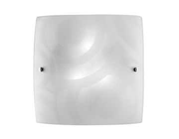 PLAFONIERA MIRÒ BIANCO GRANIGLIATO 30X30CM - 2XE27 MAX 60W