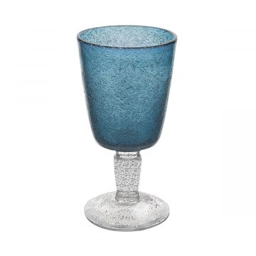 MEMENTO - CALICE DA VINO LINEA GOBLET IN VETRO DEEP BLUE 30CL