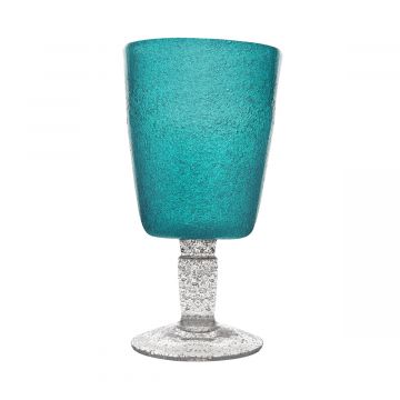 MEMENTO - BICCHIERE GOBLET IN VETRO 30CL TURQUOISE