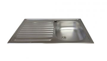 LAVELLO 86X50 SCIVOLO SX INOX