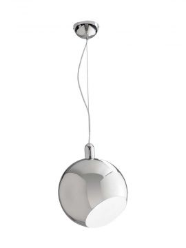 SOSPENSIONE 1 LUCE NARCISO CROMATO H. 120CM - 1X60W E27