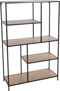 SCAFFALE IN METALLO CON 4 RIPIANI IN LEGNO SCAFFALE IN METALLO CON 4 RIPIANI IN LEGNO