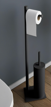 LINEA TRILLY - PIANTANA PORTAROTOLO/SCOPINO NERO MATT