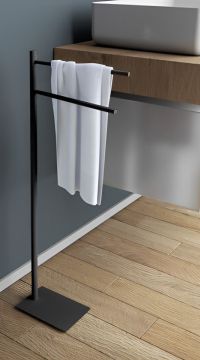 LINEA TRILLY - PORTA ASCIUGAMANI NERO MATT