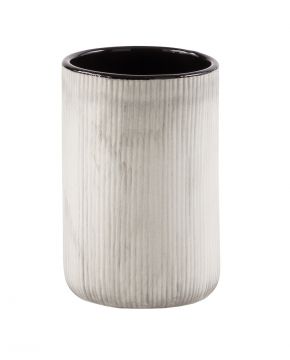 LINEA NAOMI - BICCHIERE PORTASPAZZOLINI STRIATO GRIGIO