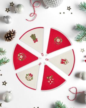 STROFINACCIO TONDO IN SPUGNA DIAM.70CM CON DECORO NATALIZIO ASS.