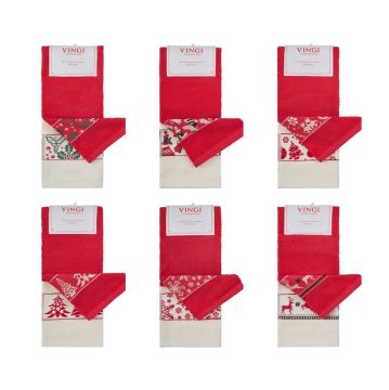 SET 2 STROFINACCI MERANO IN SPUGNA XMAS CON DECORO NATALIZIO 