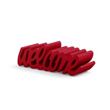 PANCA WELCOME IN POLIETILENE ROSSO ORIENTE 116X39X39CM