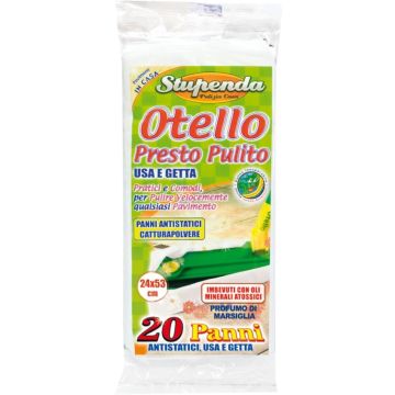SET 20 PANNI ANTISTATICI OTELLO 24X53CM PROFUMO DI MARSIGLIA