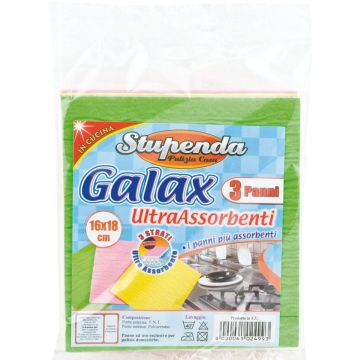 SET 3 PANNISPUGNA GALAX IN TNT E POLIURETANO 16X18CM 