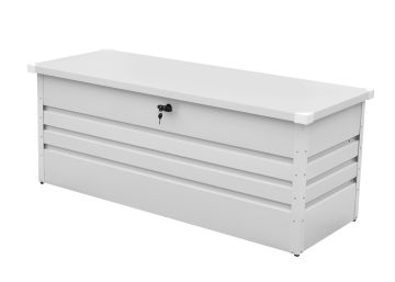 BAULE DA ESTERNO 165X70 H.62 CM IN ACCIAIO BIANCO