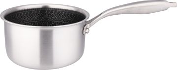 CASSERUOLA 1 MANICO LINEA PROFESSIONAL IN ACCIAIO DIAM. 16CM 