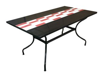 TAVOLO NERO 160X90 H75 METALLO