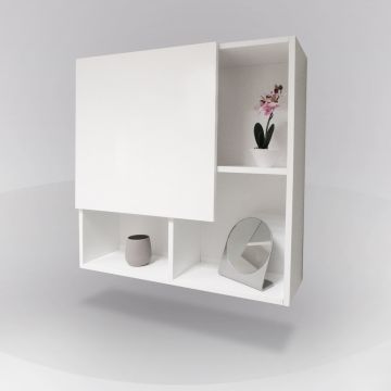 PENSILE MOD. LINEA AURA CM 71X22 H. 71 BIANCO LUCIDO