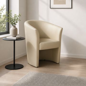 POLTRONA MOD.BELIZE BEIGE ECOPELLE