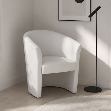 POLTRONA MOD.BELIZE BIANCA ECOPELLE