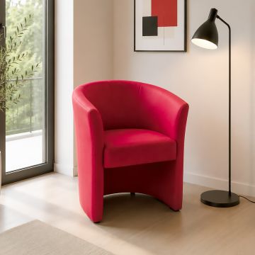 POLTRONA MOD.BELIZE ROSSA ECOPELLE