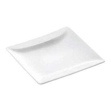 PIATTO QUADRO IN PORCELLANA CARLOTTA/RAMADA 11X11CM BIANCO