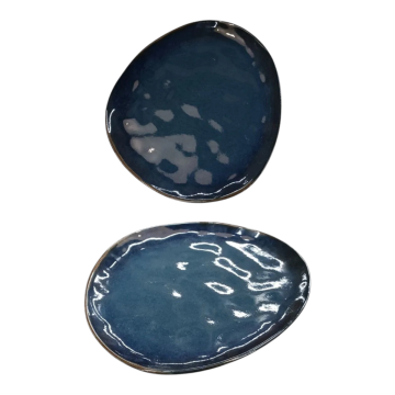 PIATTO DESSERT IN CERAMICA LINEA ALTERNATIVE DIAM. 23CM BLU 