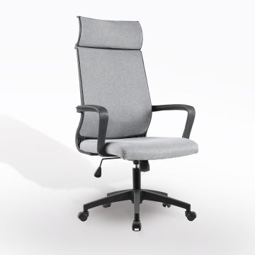 POLTRONA UFF. MOD. LINEA IN TESSUTO GRIGIO