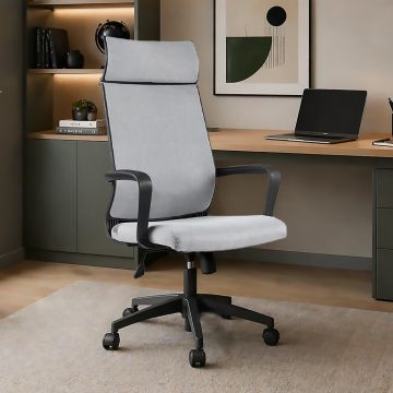 POLTRONA UFF. MOD. LINEA IN TESSUTO GRIGIO