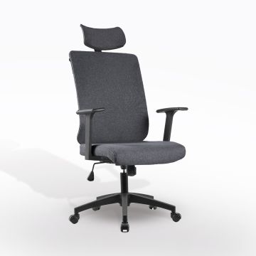 POLTRONA UFF. MOD. WINNER IN TESSUTO GRIGIO SCURO