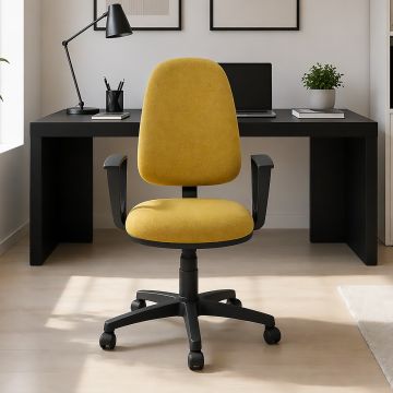 SEDIA UFFICIO MOD. START H IN TESSUTO GIALLO 