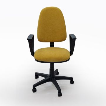 SEDIA UFFICIO MOD. START H IN TESSUTO GIALLO 