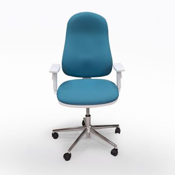 SEDIA UFFICIO LOGICA WHITE IN TESSUTO DENIM
